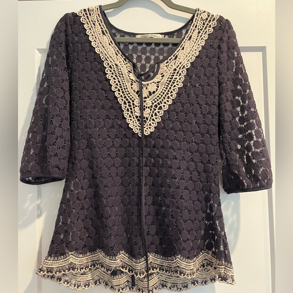 Solitaire crochet top—fits s-m